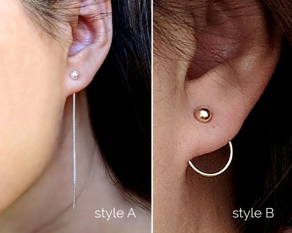 back chain earrings