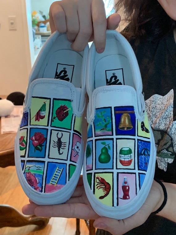 La Loteria Hand Painted Vans | Etsy