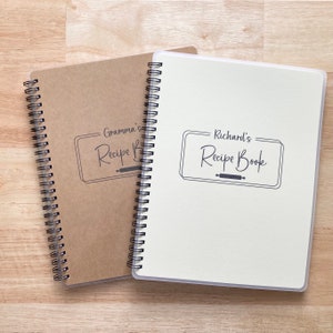 Personalized Recipe Book | Blank Cookbook | Family Recipes | Custom Recipe Notebook