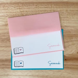 Tarjetas de notas personalizadas / Juego de papelería para escribir cartas / Tarjetas de notas planas / Juego de 10 / Tamaño A2 / Tarjetas de notas personalizadas