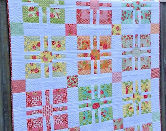 Candy Rose PDF Pattern - Plus Lily Rose baby quilt pattern