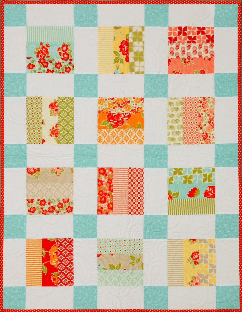 Candy Rose PDF Pattern Plus Lily Rose baby quilt pattern image 5