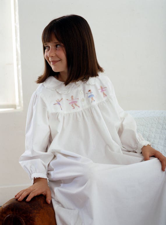 girls white cotton nightdress