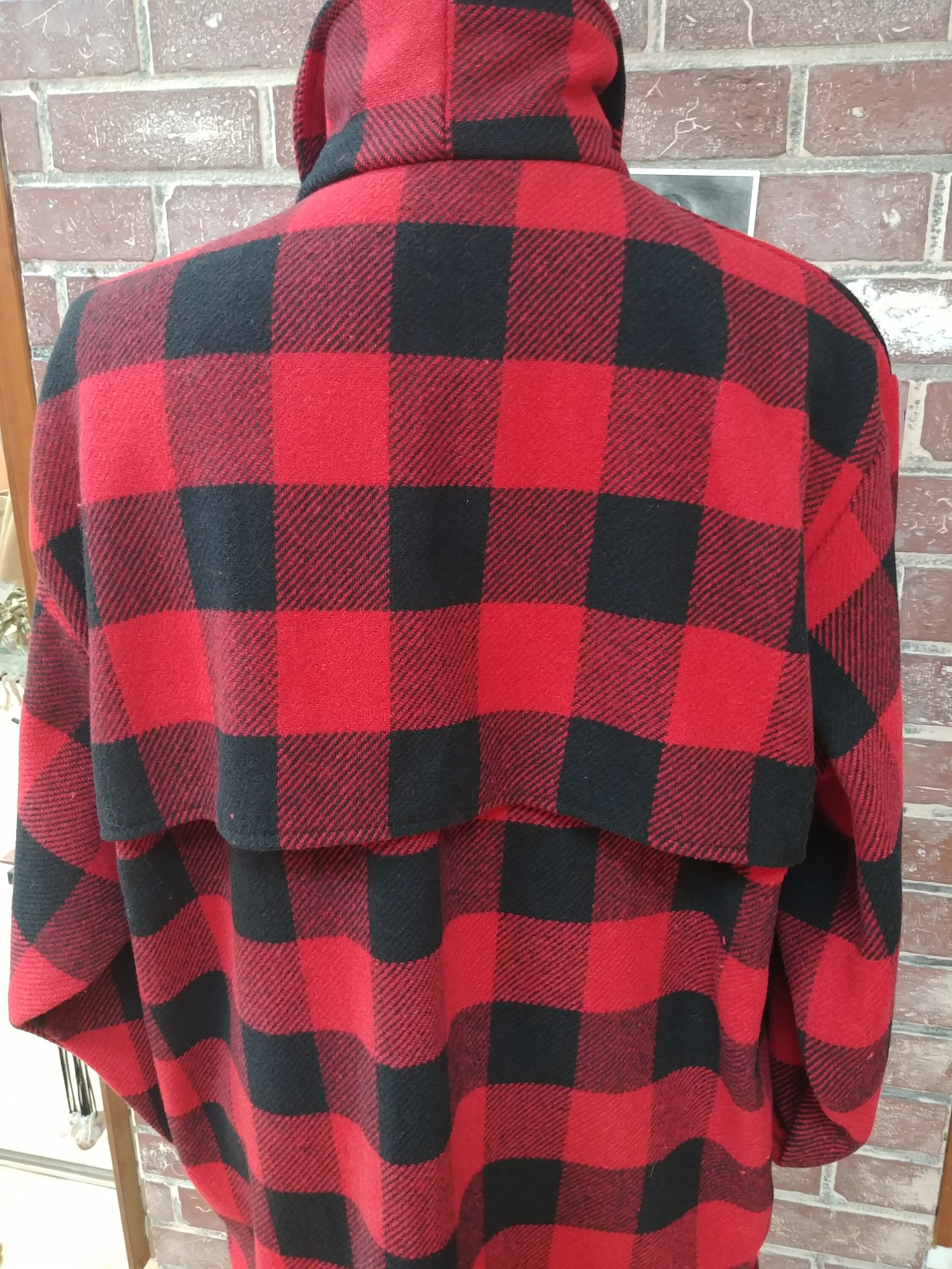 Plaid Jacket Red and Black Etsy