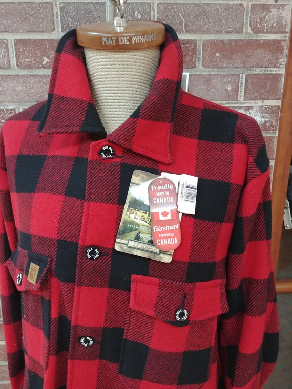 black jacket with plaid inside