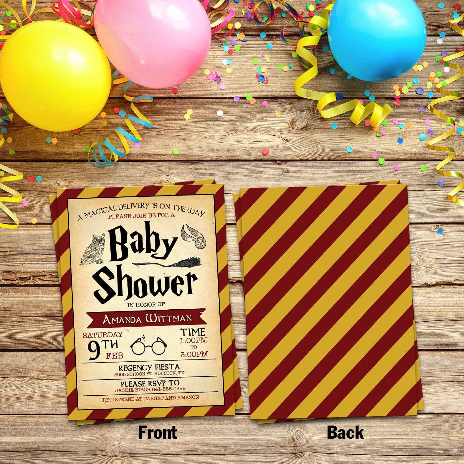Harry Potter Baby Shower Invitation Harry Potter Invitation Etsy