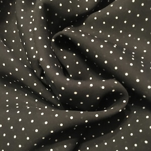 Robe polyester noire à pois