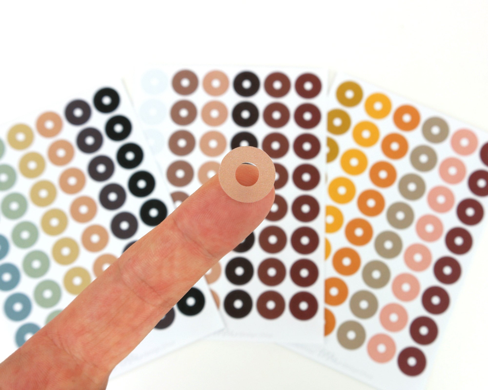 15mm Rose Gold Foil Binder Hole Punch Reinforcement Stickers Heart Shape 