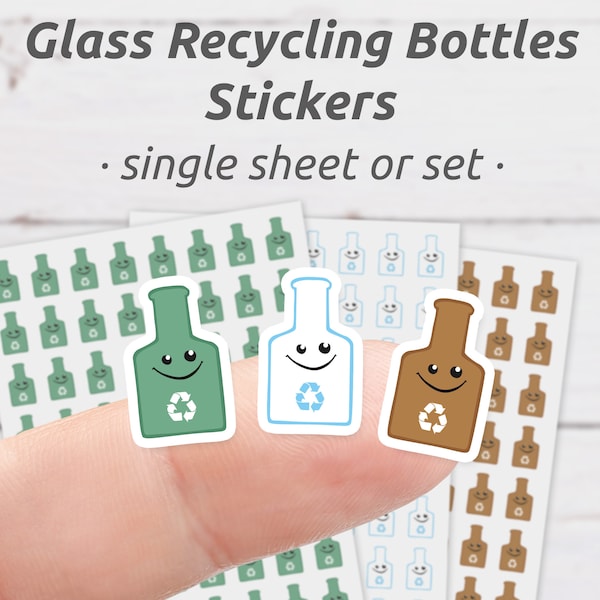 Altglas Recycling sticker · 64 icon stickers · Wähle aus 3 Farben