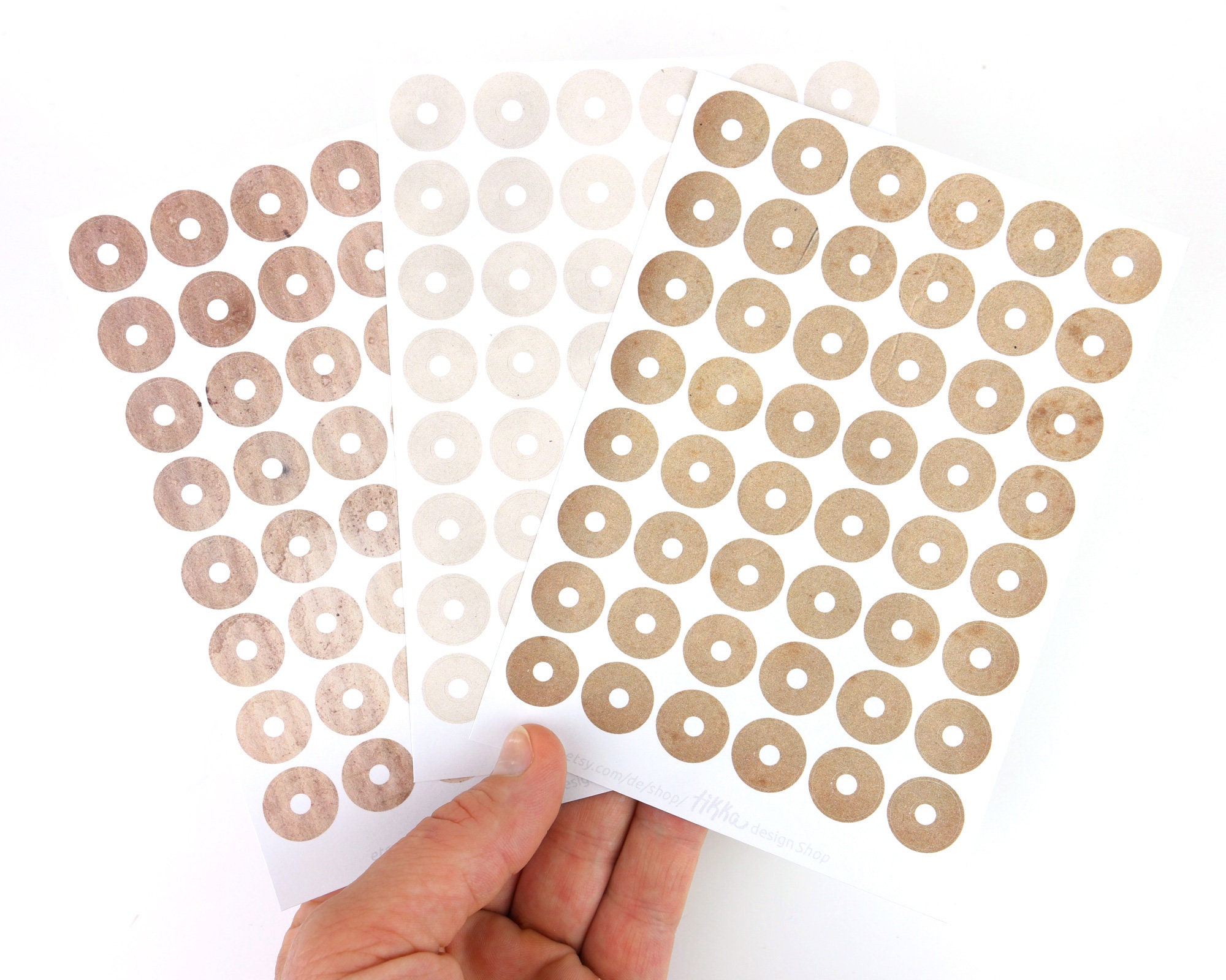 Hole Reinforcement Rings Stickers in a Vintage Look 