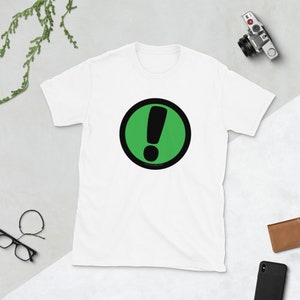 Exclamation Point T-Shirt Warning Caution Grammar Punctuation Abrasive Loud Personality Outrageous Bold Assertive Confidence Funny Humor