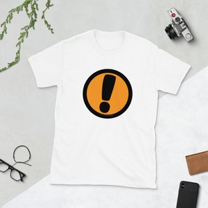 Exclamation Point Shirt Caution Warning Grammar Police Punctuation Abrasive Loud Personality Outrageous Bold Assertive Confidence Halloween