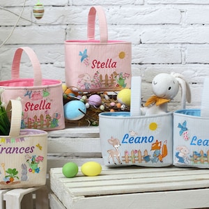 Fabric Easter Basket: Kids Easter Egg Hunt Candy Bag
