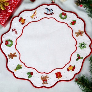 Christmas placemat/ Dinner placemat / Cotton Table decor/ Christmas clearance