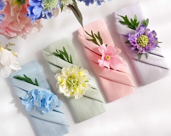 Linen Napkin with Perfect Mitered Corner - Cloth Napkins for Wedding