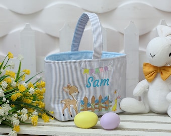 Boy Easter Basket, Kids Easter Basket, Easter baskets for boys and girls, Fabric Easter Basket, Easter decor, Easter Candy Egg Hunt Basket