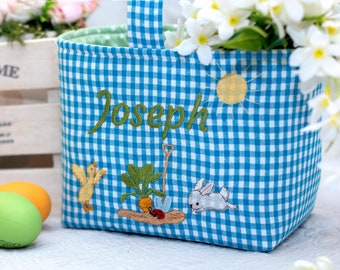 Stoff Ostern Korb: Personalisierte Cotton Candy Eiersuche Tote