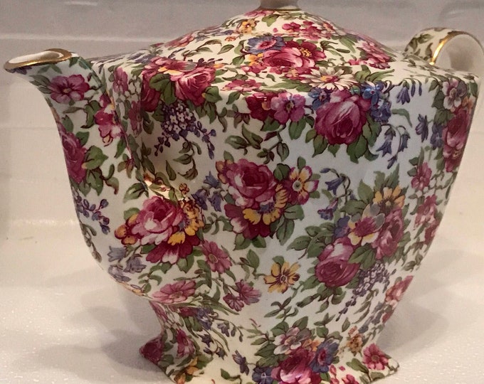 Royal Winton Summertime Chintz Teapot 1995made in England Etsy
