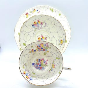 Vintage Paragon Teacup Set: 1930s Rockery Fine Bone China