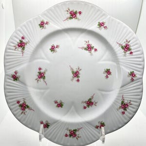 Shelley Bridal Rose Dinner Plates, Set of 10, Fine Bone China, Made in England