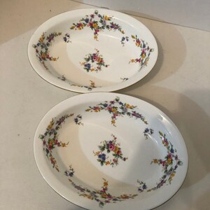 Bol de service ovale vintage Minton Spring Flowers : porcelaine fine, fabriqué en Angleterre