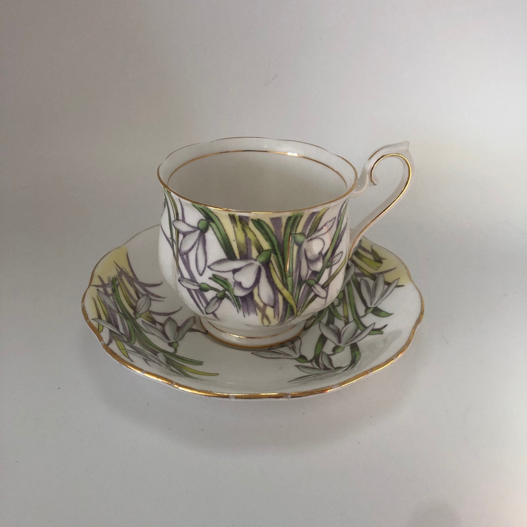Buy Royal Albert Snowdrop Teacup and Saucer: Fine Bone China, Hand-painted  Gold Rim Online in India