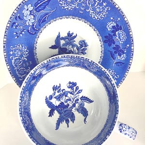 Vintage Spode Camilla Jumbo Teacup and Saucer: Blue Room Collection