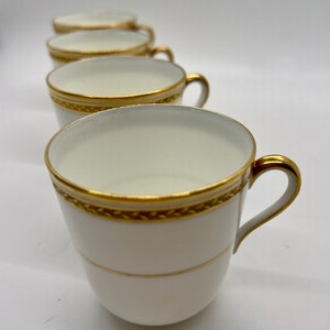 Cauldon,Gold and white ,coffee/demi tasse cups, 2429, Made in England,Fine Bone China, Recycled ceramic, gift for coffee lover,espresso cups