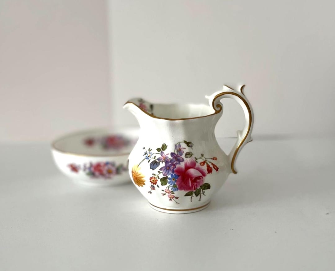 Amf Pitcher Royal Crown Derby Posies Sugar and Creamer Pitcher Set , Vintage ,gift ...