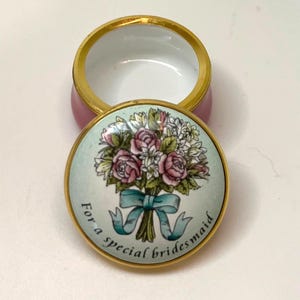 Hand Enamelled Bridesmaid Box: Halcyon Days, Made in England