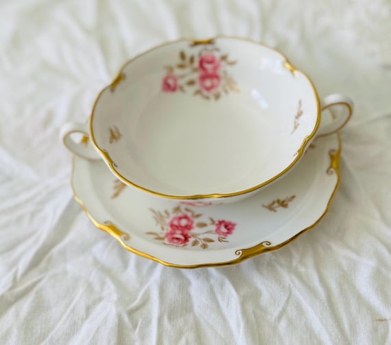 ロイヤルオズボーン ピンクのミニバラが可愛いボウル Royal Osborne ロイヤルオズボーン ミニ薔薇のガーランド カップ