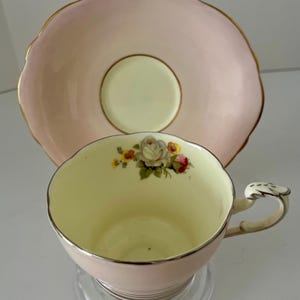 Vintage Pink Paragon Teacup and Saucer: Floral Fine Bone China