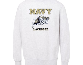 Navy Lacrosse Crew Sweatshirt