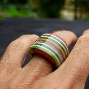 skateboard board ring recycled wood Canadian maple colors