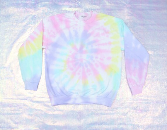 pastel tie dye crewneck sweatshirt