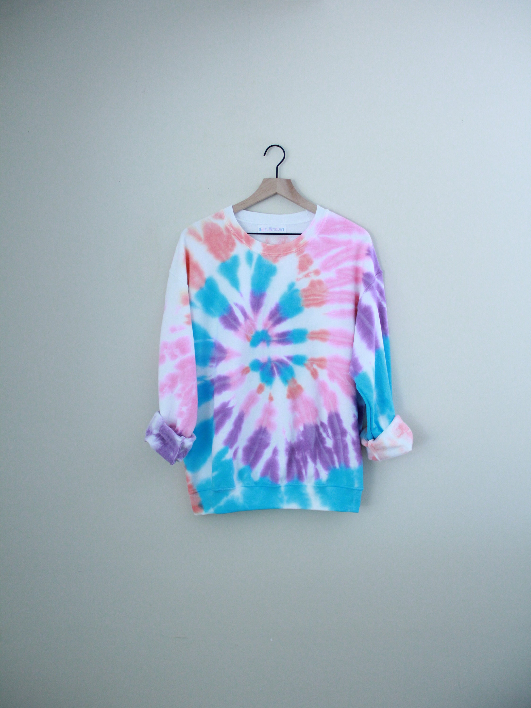 bright tie dye sweatshirt