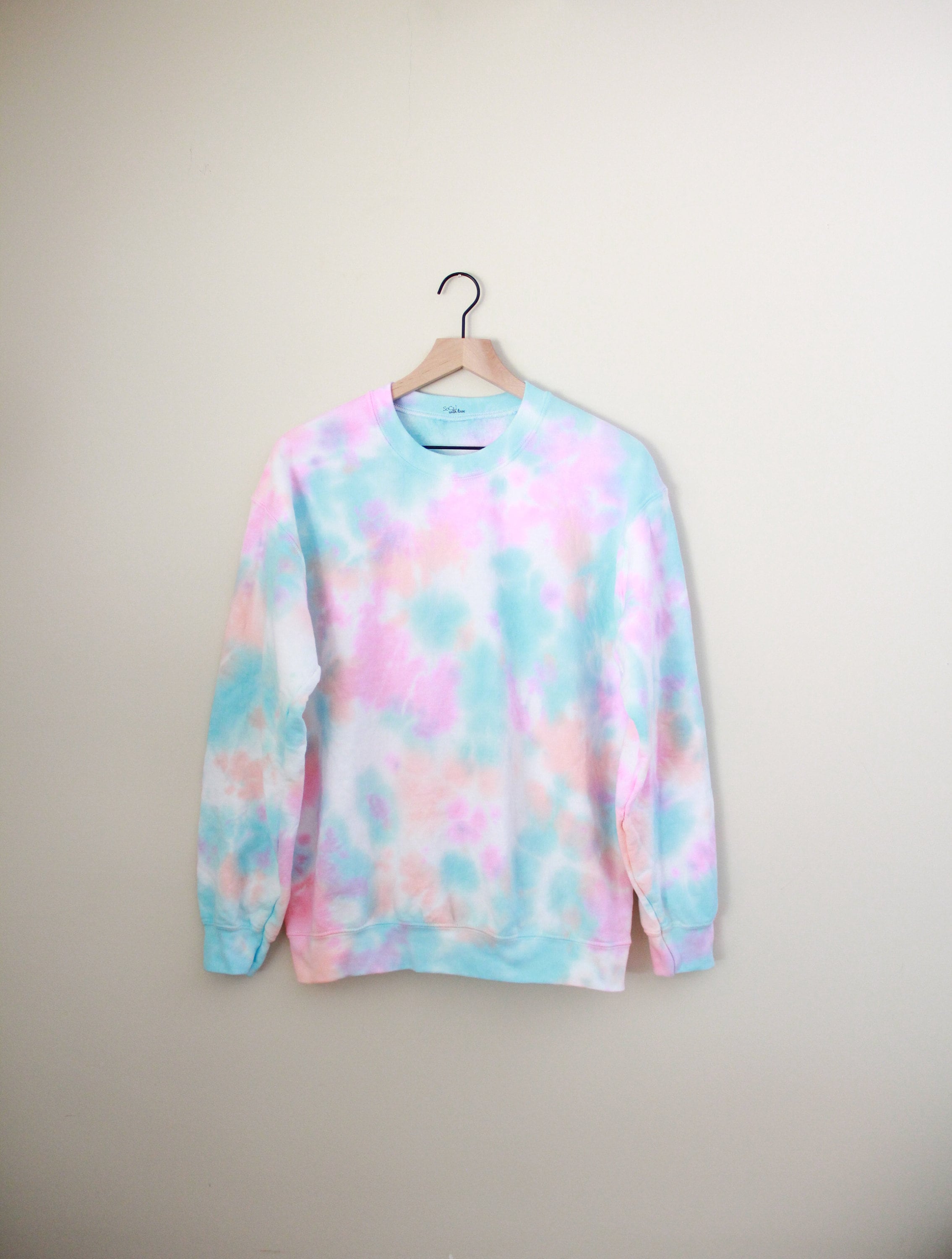 Balboa Babe Coral Peach Pink Blue Tie Dye Sweatshirt Bright Pastel Tie Dye Sweatshirt Beach Inspired Tie Dye Fleece Pullover Etsy