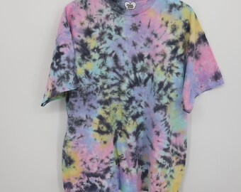 T-shirt Tie-dye Multicolore Colortone - Manches Courtes Coton - Modèle Gildan - Neuf Avec étiquettes