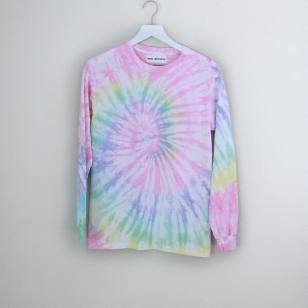 pastel tie dye long sleeve shirt