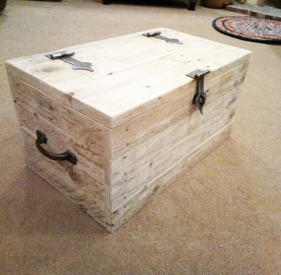 Handmade Rustic Wooden Blanket Box Chest Rustic Style Made Etsy