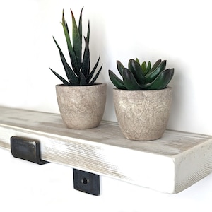 Extra Narrow Rustic Painted Wooden Handmade Shelf (30cm - 100cm) 10cm Depth | Using Genuine Reclaimed Scaffold Boards