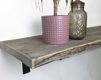 40cm Deep Scaffold Board Rustic Wooden Shelves | 30cm - 100cm Width | Handmade Using Reclaimed Scaffold Boards | Rustic Shelves