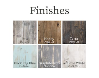 Oil and Paint Samples - for our rustic shelves & furniture