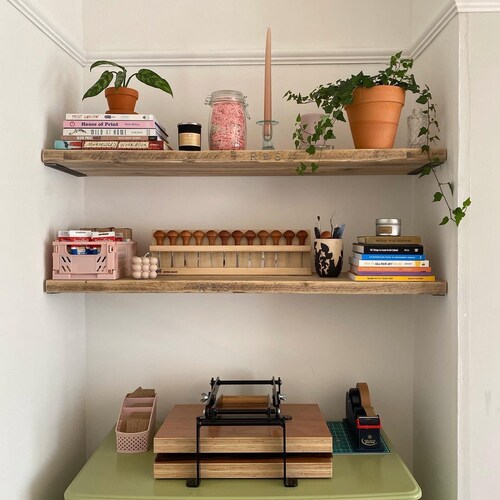 Deep 30cm Scaffold Board Rustic Wooden Shelves Handmade Etsy UK
