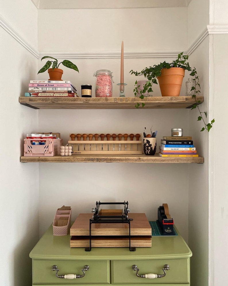 40cm Deep Scaffold Board Rustic Wooden Shelves 30cm 100cm Etsy UK