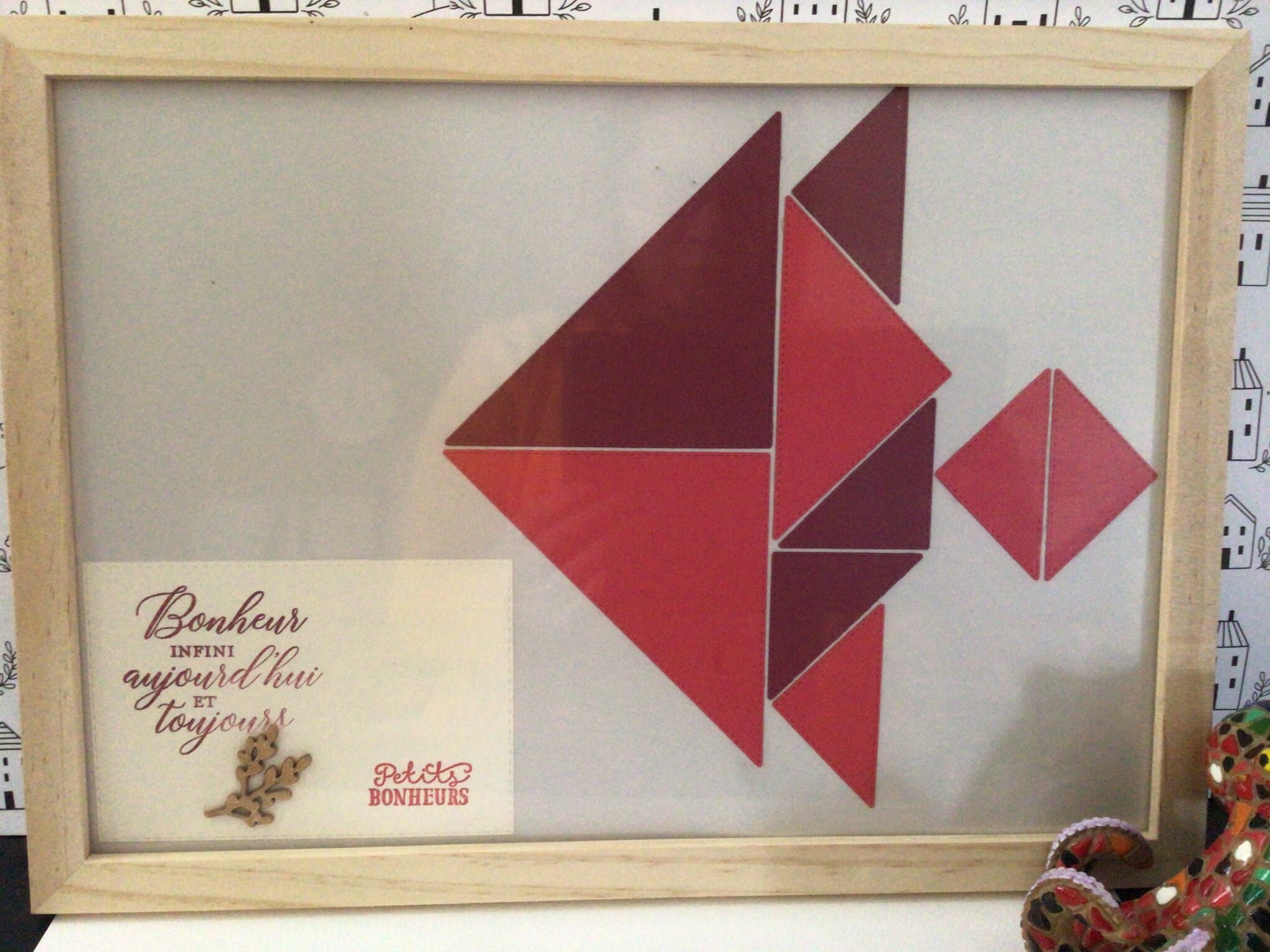 Tableau Enfant en Origami Modèle Poisson Format A4