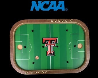 Texas Tech Penny Soccer Game, Handcrafted Wooden College Sports Table Game Gift