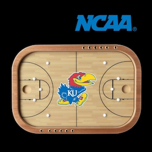 University of Kansas Penny Basketball Game, Handcrafted Wooden College Sports Game, Jayhawks Gift