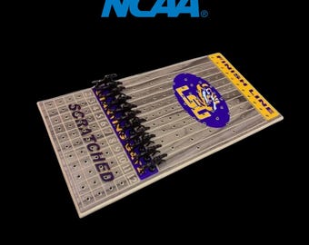 LSU Tigers Horseracing Board Game, Handcrafted Wooden Party Game