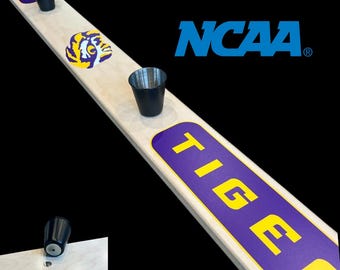 LSU Toastski, Officially Licensed, Handcrafted Wooden College Party Game, Perfect Gift for Alumni and Graduates, Louisiana State